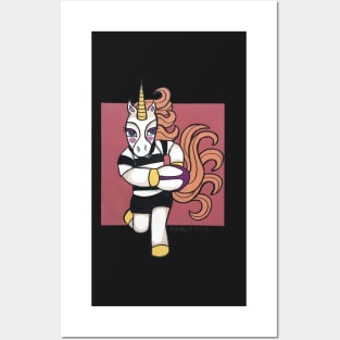 Rugby Unicorn - NZ Provincial colors - Animals of Inspiration Posters and Art